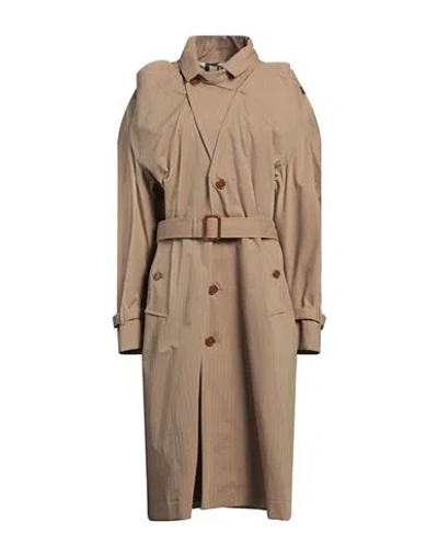 Vivienne Westwood Woman Overcoat & Trench Coat Khaki Size 6 Cotton In Beige