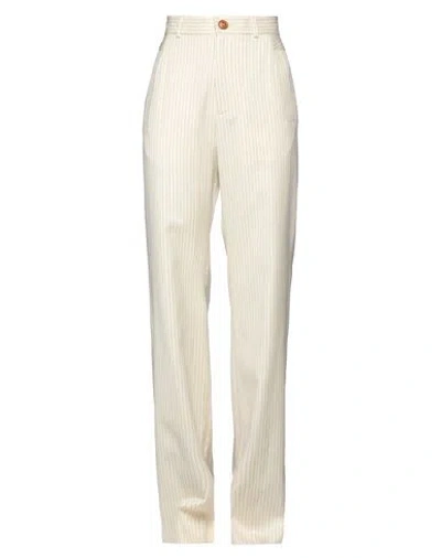 Vivienne Westwood Woman Pants Beige Size 6 Virgin Wool, Cotton
