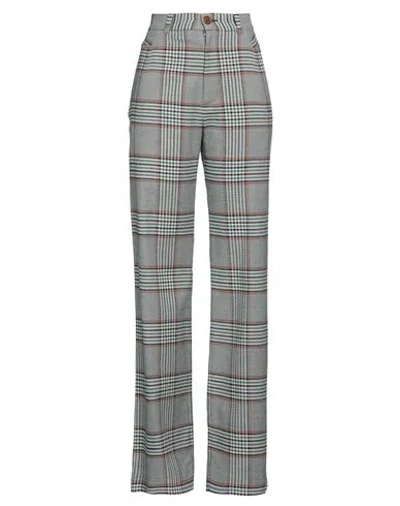 VIVIENNE WESTWOOD VIVIENNE WESTWOOD WOMAN PANTS DEEP TEAL SIZE 10 VISCOSE, VIRGIN WOOL, ELASTANE