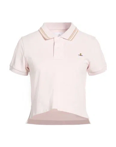 Vivienne Westwood Woman Polo Shirt Blush Size M Cotton In Pink