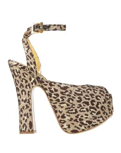 Vivienne Westwood Woman Sandals Sand Size 10 Textile Fibers