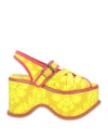 Vivienne Westwood Woman Sandals Yellow Size 8 Textile Fibers In Yellow