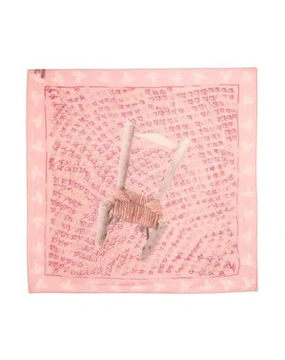 Vivienne Westwood Woman Scarf Antique Rose Size - Cotton, Silk In Pink