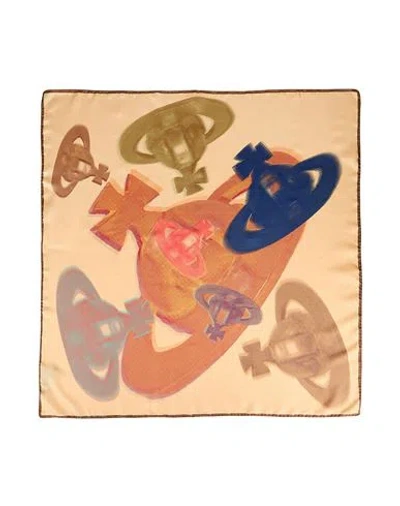 Vivienne Westwood Woman Scarf Apricot Size - Silk In Orange