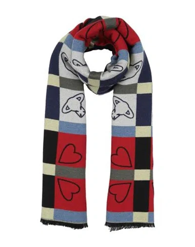 Vivienne Westwood Woman Scarf Black Size - Wool, Silk In Multi