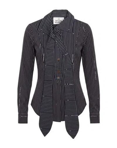 Vivienne Westwood Woman Shirt Black Size 0 Cotton, Viscose, Polyester