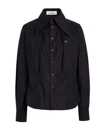 Vivienne Westwood Violin Shirt With Long Sleeves And Pointed Collar In Black