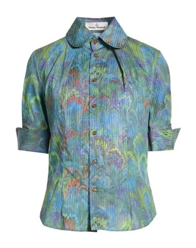 Vivienne Westwood Woman Shirt Green Size 10 Cotton