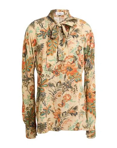 Vivienne Westwood Woman Shirt Khaki Size 8 Viscose, Polyester In Beige