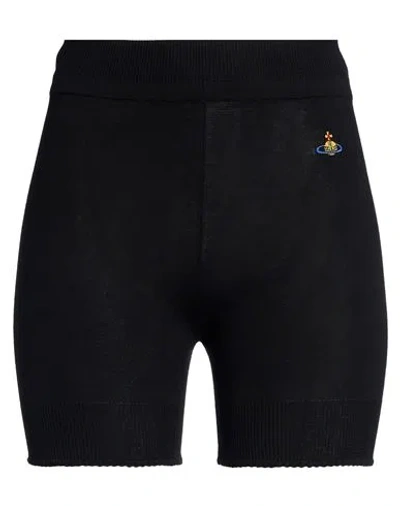 Vivienne Westwood High-waisted Cotton Shorts With Smooth Finish In Black