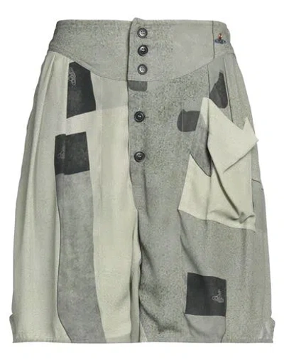 Vivienne Westwood Woman Shorts & Bermuda Shorts Military Green Size L Polyester