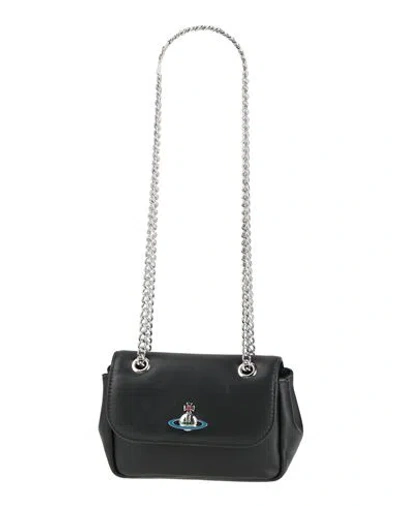 Vivienne Westwood Woman Shoulder Bag Black Size - Leather