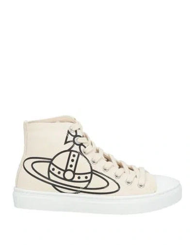 Vivienne Westwood Woman Sneakers Beige Size 6 Textile Fibers