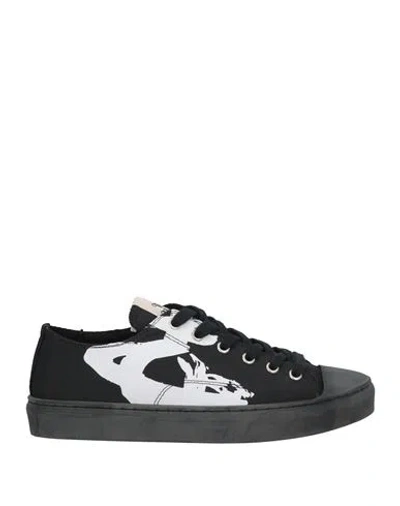 Vivienne Westwood Woman Sneakers Black Size 11 Textile Fibers
