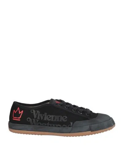 Vivienne Westwood Woman Sneakers Black Size 11 Textile Fibers
