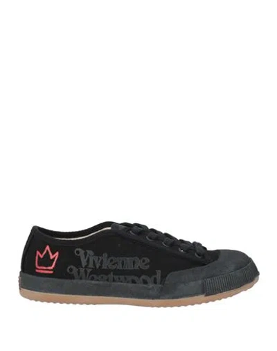 Vivienne Westwood Woman Sneakers Black Size 8 Textile Fibers