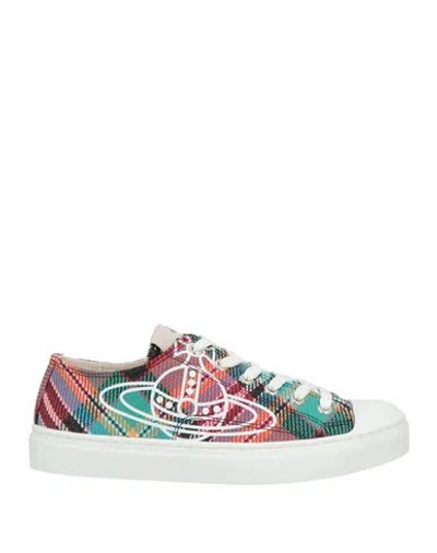 Vivienne Westwood Woman Sneakers Turquoise Size 7 Textile Fibers In Blue