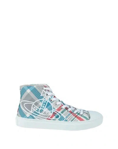 Vivienne Westwood Woman Sneakers Turquoise Size 11 Textile Fibers In Blue