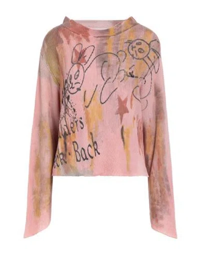 Vivienne Westwood Woman Sweater Antique Rose Size L Cotton In Pink