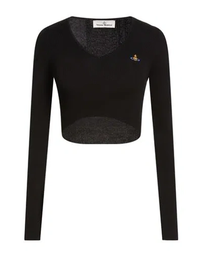 Vivienne Westwood Woman Sweater Black Size L Cotton, Cashmere