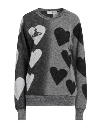 Vivienne Westwood Woman Sweater Black Size L Synthetic Fibers, Wool, Metallic Fiber, Cashmere, Mohai