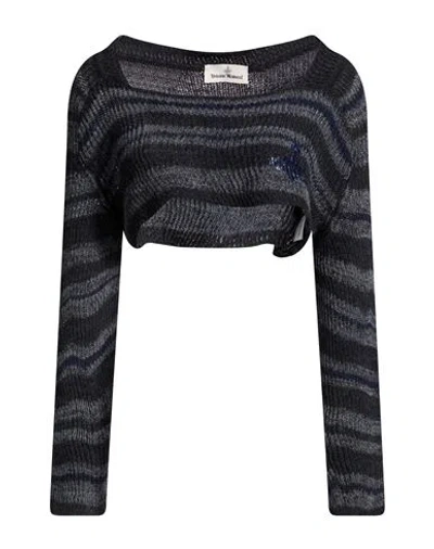 Vivienne Westwood Woman Sweater Charcoal Size L Linen, Wool In Gray