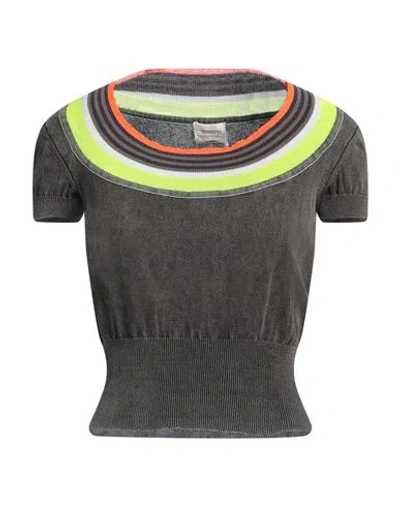 Vivienne Westwood Woman Sweater Charcoal Size S Cotton, Polyester In Grey