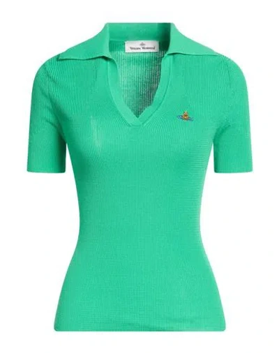 Vivienne Westwood Deep V-neck Fitted Sweater With Ribbed Texture In White