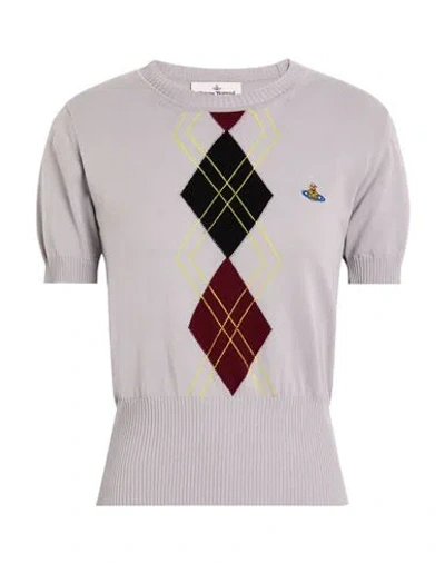 VIVIENNE WESTWOOD VIVIENNE WESTWOOD WOMAN SWEATER GREY SIZE L COTTON, WOOL
