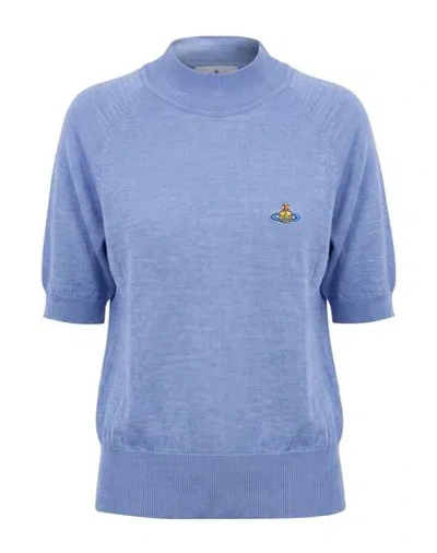 Vivienne Westwood Woman Sweater Light Blue Size Xs Wool, Silk