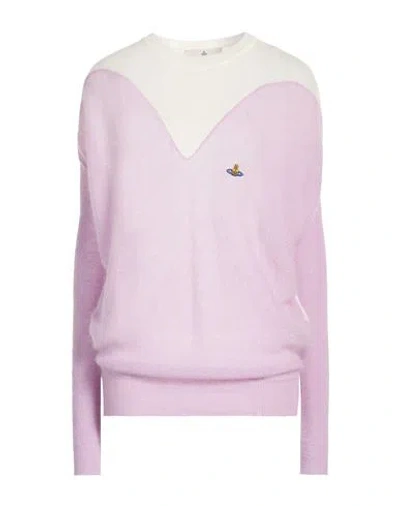 Vivienne Westwood Woman Sweater Lilac Size Onesize Polyamide, Mohair Wool, Wool In Purple