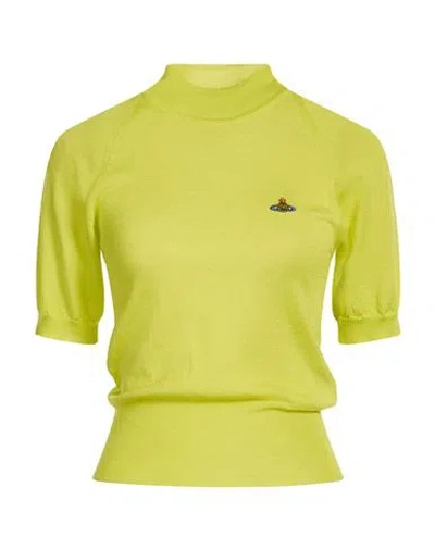 Vivienne Westwood Woman Sweater Lime Green Size L Wool, Silk