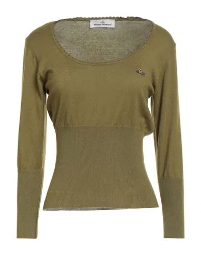 Vivienne Westwood Woman Sweater Sage Green Size M Cotton, Cashmere