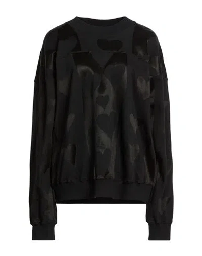 Vivienne Westwood Woman Sweatshirt Black Size S Cotton, Viscose, Polyamide, Elastane