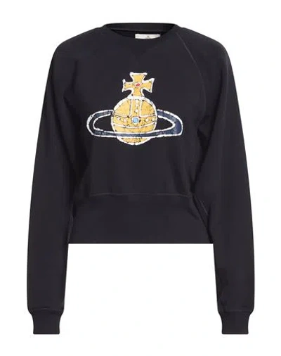 Vivienne Westwood Woman Sweatshirt Navy Size S Cotton In Blue