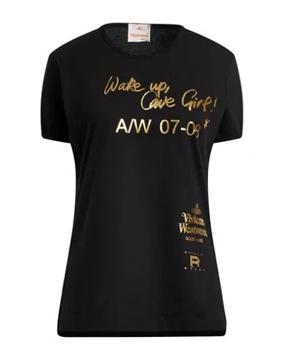 Vivienne Westwood Woman T-shirt Black Size 3 Cotton