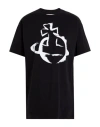 Vivienne Westwood "stencil Orb" Oversized T-shirt In Black