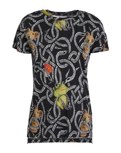 Vivienne Westwood Woman T-shirt Black Size L Viscose, Elastane