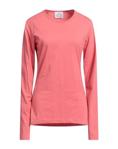 Vivienne Westwood Woman T-shirt Coral Size L Cotton In Red