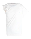 Vivienne Westwood Asymmetric White T-shirt With Orb Logo In White
