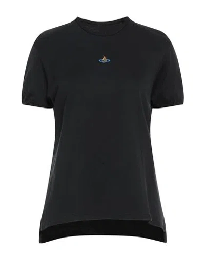 Vivienne Westwood Woman T-shirt Midnight Blue Size S Cotton