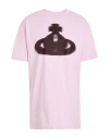 Vivienne Westwood Crew Neck Graphic Print Spray-paint Effect Top In Pink