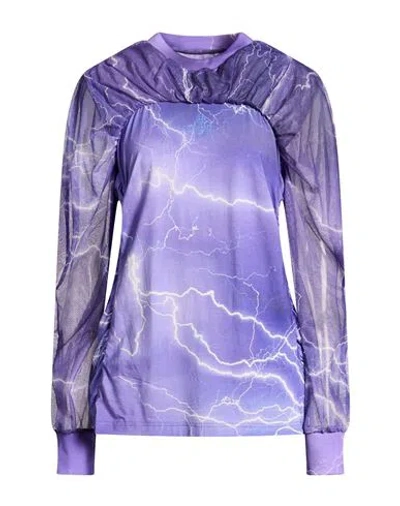Vivienne Westwood Woman T-shirt Purple Size L Viscose, Elastane