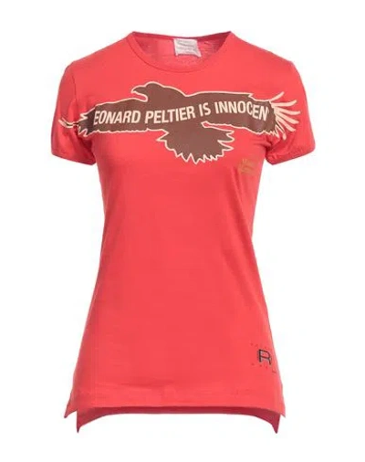 Vivienne Westwood Woman T-shirt Red Size 4 Cotton