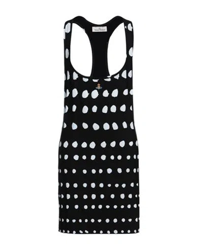 Vivienne Westwood Woman Tank Top Black Size L Viscose, Elastane