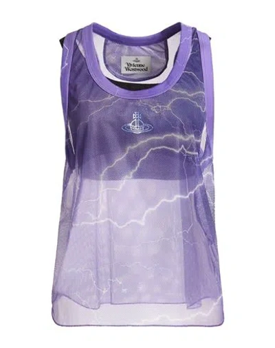 Vivienne Westwood Woman Tank Top Mauve Size M Polyester In Purple