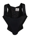 Vivienne Westwood Woman Top Black Size 12 Acetate, Viscose, Polyamide, Elastane In Black