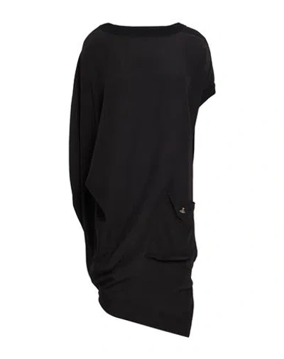 Vivienne Westwood Woman Top Black Size 6 Silk, Wool