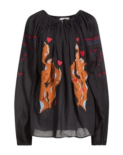 Vivienne Westwood Woman Top Black Size L Cotton In Multi