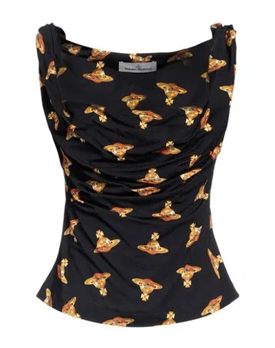 Vivienne Westwood Woman Top Black Size L Viscose